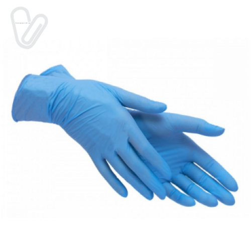 Рукавички нітрілові 3,5г L mediOk Nitrile BlueSky (100шт./уп.) сині - Фото 1