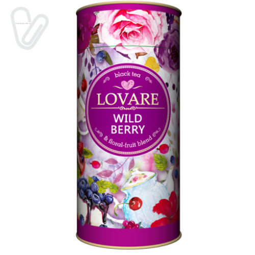 Чай чорний 80 гр Lovare ДИКА_ЯГОДА Вишня Смородина Шипшина Глід - Фото 1