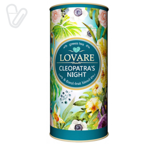 Чай зелений 80 гр Lovare НІЧ_КЛЕОПАТРИ Малина Пелюстки квітів Фрутки Гібіскус - Фото 1