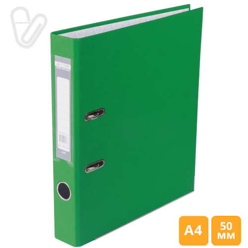 Папка-реєстратор одностор. Buromax 5cм А4 зелена - Фото 1