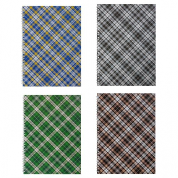 Блокнот А4 48л клітинка пруж. збоку карт. SHOTLANDKA асорті  - Фото 1