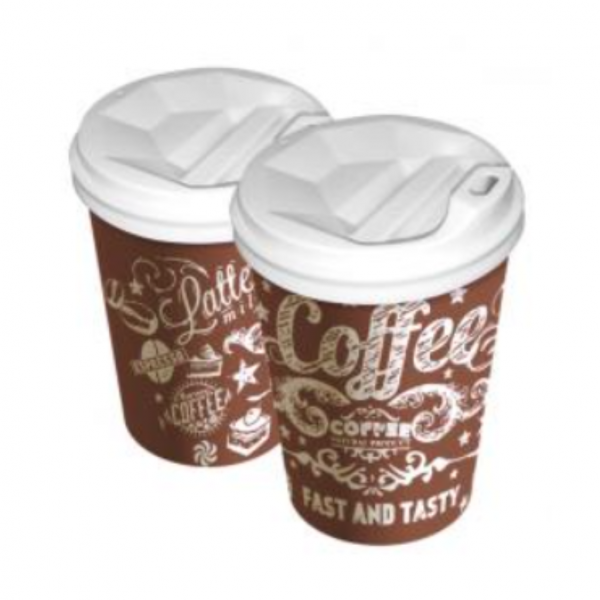 Стакан паперовий 250 мл з малюнком (50 шт/уп) - Фото 1