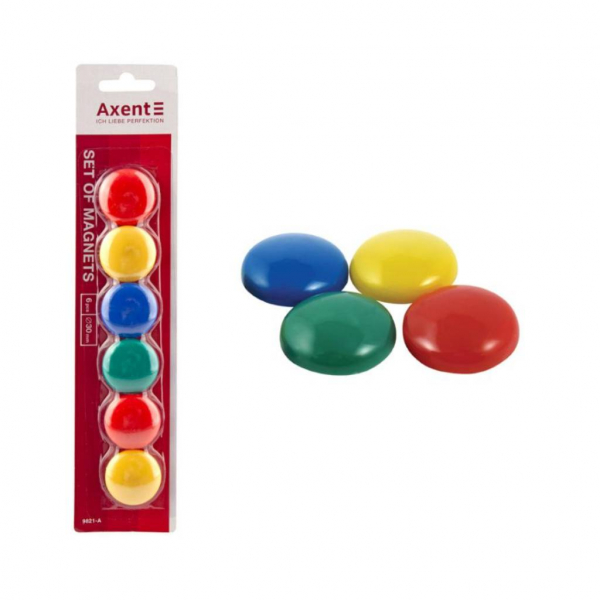 Магнити д/дош. 30 мм Axent, 6 шт - Фото 1