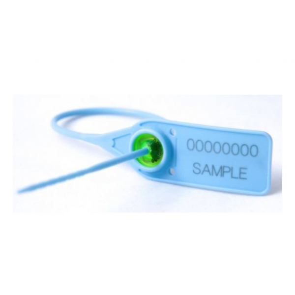 Пломба-затяжка пластикова Стріла Люкс 38см блакитна(100 шт/пак) - Фото 1