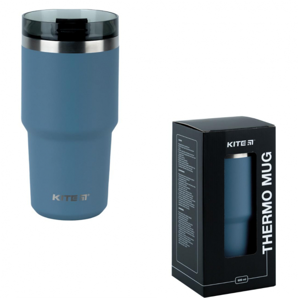 Термокружка 600 мл, сіра - Фото 1