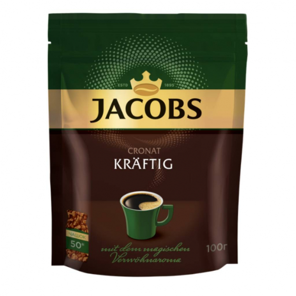Кава розчинна Cronat Kraftig JACOBS MONARCH 100г м`яка упак. - Фото 1