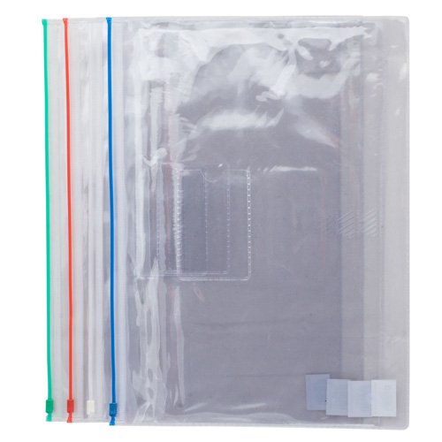 Папка-конверт на блискавці А4 прозор. Buromax 12 шт - Фото 1