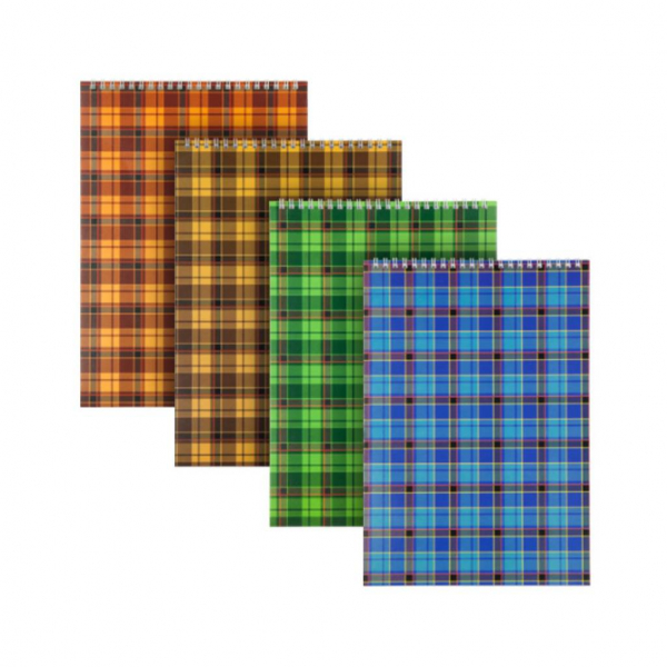 Блокнот карт. А5 пружина зверху 48л клітинка - Фото 1