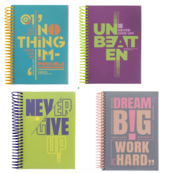 Блокнот з розділювачами А5 120л клітка пруж. збоку AXENT - Фото 1