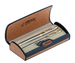 Набір ручка кульк. та перова Regal в пробк. футл. - Фото 4