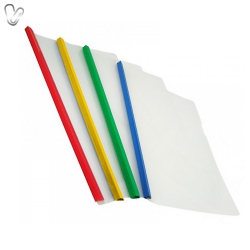 Швидкозшивач пласт. з планкою А4 8мм асорті