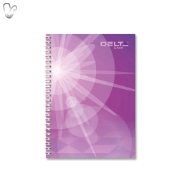 Блокнот тв. лам. обкладинка А5 пруж. збоку 96 арк. в клітинку, фіолетовий