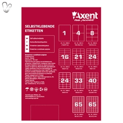 Наклейки паперові (65) 38,1х21,2 (100арк/уп) Axent 2469-A - Фото 4