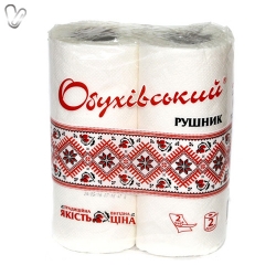 Рушник паперовий Обухівський 2-шар. (2рул./пак.)