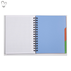 Блокнот картон. А5, пруж. збоку, з розділ., 120 арк., клітинка, Axent Aquarelle - Фото 5