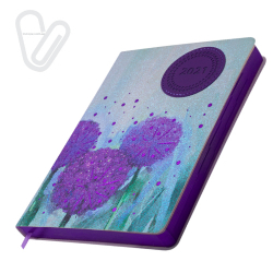 Щоденник датов. 2022 CHERIE, A5, фіолетовий, штучна шкіра - Фото 8