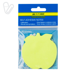 Клейкий папір д/запису 50л ЯБЛУКО неон асорті 