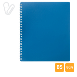 Блокнот В5 80л клітинка пруж. збоку пласт. чорний Buromax Сlassic - Фото 8