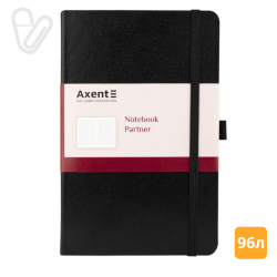 Блокнот 125*195 96л клітинка Partner чорний