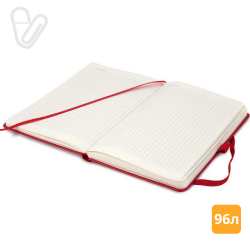 Блокнот 125*195 96л клітинка Partner червоний  - Фото 7