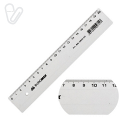 Лінійка пластикова 20 см, прозора