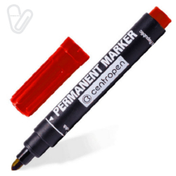Маркер перманентний Centropen 1,5-3мм червоний 8566