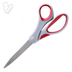 Ножиці 20см з гумовими вставками, сіро-червоний/чорний Duoton  Axent