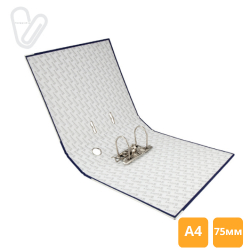 Папка-реєстратор А4 одностор. 7 см, синя - Фото 4