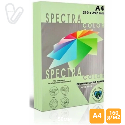 Папір кольор. А4 160г/м2 паст. зелений Spectra Color Lagoon 130 250арк.