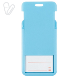 Бейдж-cлайдер вертикальний (54*85мм), блакитний - Фото 5