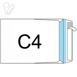 Конверт С4 скл білий 90г/м2 229х324мм бік. клапан (50 шт/уп.) вн. друк - Фото 5