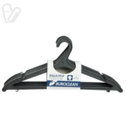 Вішак для одягу пластиковий чорний, 5 шт/уп