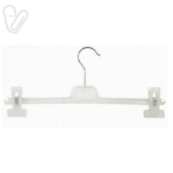 Вішак для брюк Т-36 пластикові (МАТОВІ, прозорі) 5 шт/уп