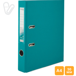 Папка-реєстратор одностор. PP 5 cм, зібрана, бірюзова