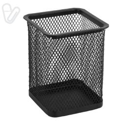 Підставка для ручок квадратна, металева, чорна Axent 