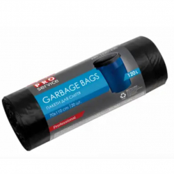 Пакети д/сміття 120л 70*110см чорні LD PRO, 20 шт