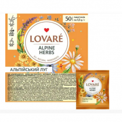 Чай трав'яний 50 пак. Lovare АЛЬПІЙСЬКІ_ТРАВИ Лемонграс М'ята Шипшина Пелюстки квітів