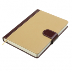 Щоденник датов. 2024 SOLO, A5, коричневий, штуч. шкіра/поролон