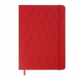 Щоденник датов. 2024 CASTELLO, A5, червоний, штуч. шкіра/поролон