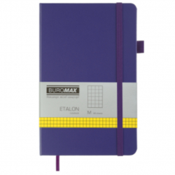 Блокнот 125*195 тв. обкл. 96арк клітинка ETALON, фіол.