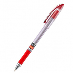 Ручка масляна 0,7 мм 2 км Maxflow UNIMAX, червона