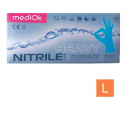 Рукавички нітрілові L 5,5г HEAVY MediOK 100шт сині