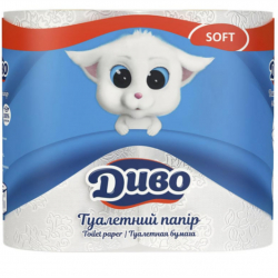 Папір туалетний Диво Soft (4 шт./пак.)