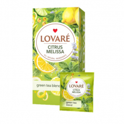 Чай зелений 50 пак. Lovare ЦИТРУСОВА МЕЛІСА М'ята Меліса Лемонграс Лимон