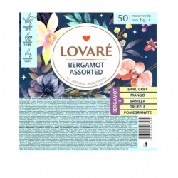 Чай чорний 50 пак. Lovare БЕРГАМОТ АСОРТІ