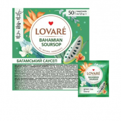 Чай зелений 50 пак. Lovare БАГАМСЬКИЙ САУСЕП Саусеп Пелюстки квітів апельсина